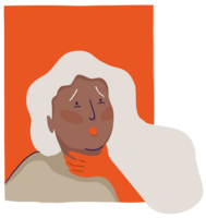 Eine wei&szlig;haarige Frau wird von einer fremden Hand gew&uuml;rgt