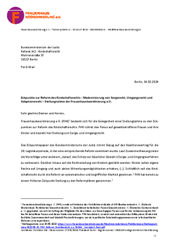 FHK Stellungnahme Eckpunkte Sorge- und Umgangsrecht