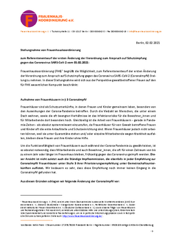 FHK-Stellungnahme zur &Auml;nderung der CoronaImpfV