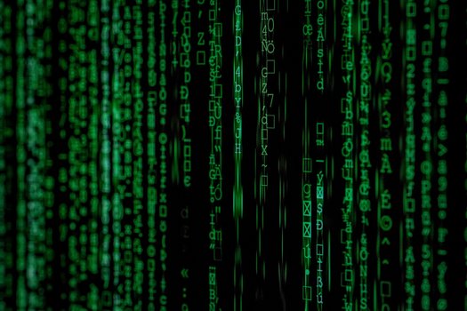 Programmiersprache in neongr&uuml;n