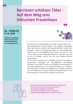 Flyer Fortbildung Inklusion