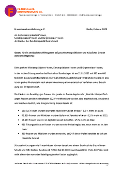 Ein Bild des Briefs von Frauenhauskoordinierung e.V. an die Ministerpr&auml;sident*innen, Senatspr&auml;sident*innen und B&uuml;rgermeister*innen der L&auml;nder der Bundesrepublik Deutschland 