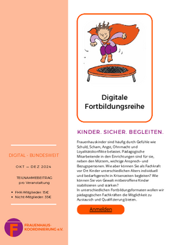 FHK Ank&uuml;ndigung Fortbildunsgreihe Kinder. Sicher. Begleiten.