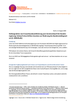 Abbildung Stellungnahme FHK zum 3. Gesetz zur Änderung des Bundesmeldegesetzes