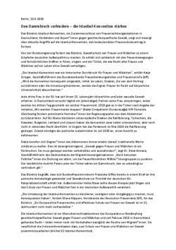 Pressemitteilung B&uuml;ndnis Istanbul-Konvention Frauenrechte sch&uuml;tzen