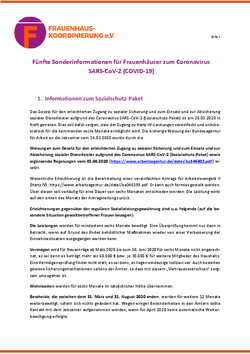 Fünfte FHK-Sonderinformation Covid19