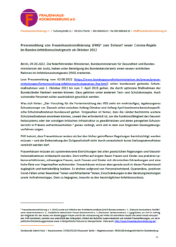 Pressemitteilung Neue Corona Verordnung