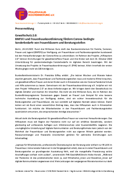 PM Unterst&uuml;tzung Technik Corona Frauenh&auml;user