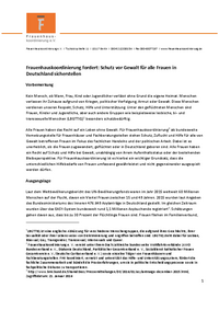 Positionspapier Gewaltschutz f&uuml;r gefl&uuml;chtete Frauen