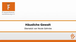 DGS Video: H&auml;usliche Gewalt